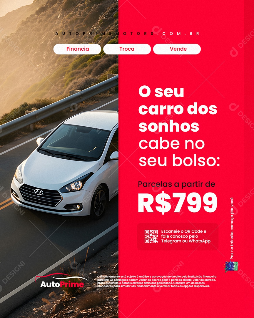 Concessionária O Seu Carro dos Sonhos Cabe no Seu Bolso Social Media PSD Editável