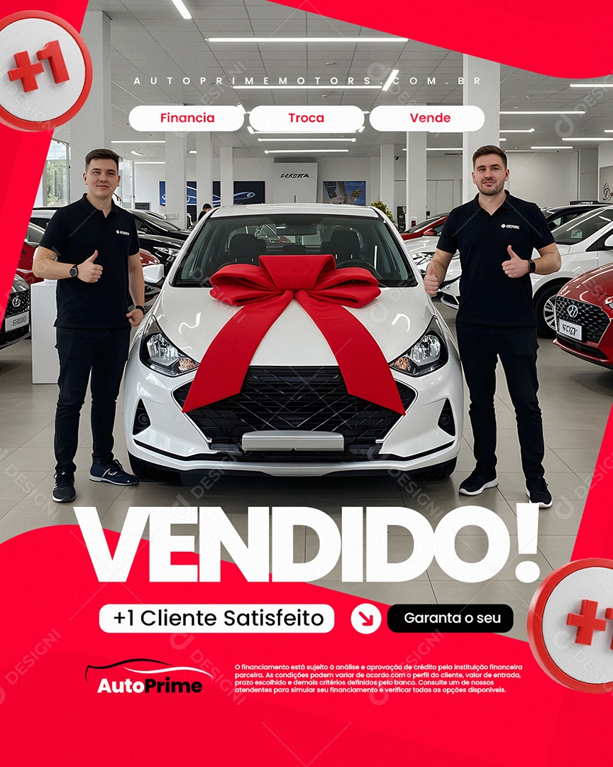 Concessionária Vendido Mais Um Cliente Satisfeito Social Media PSD Editável