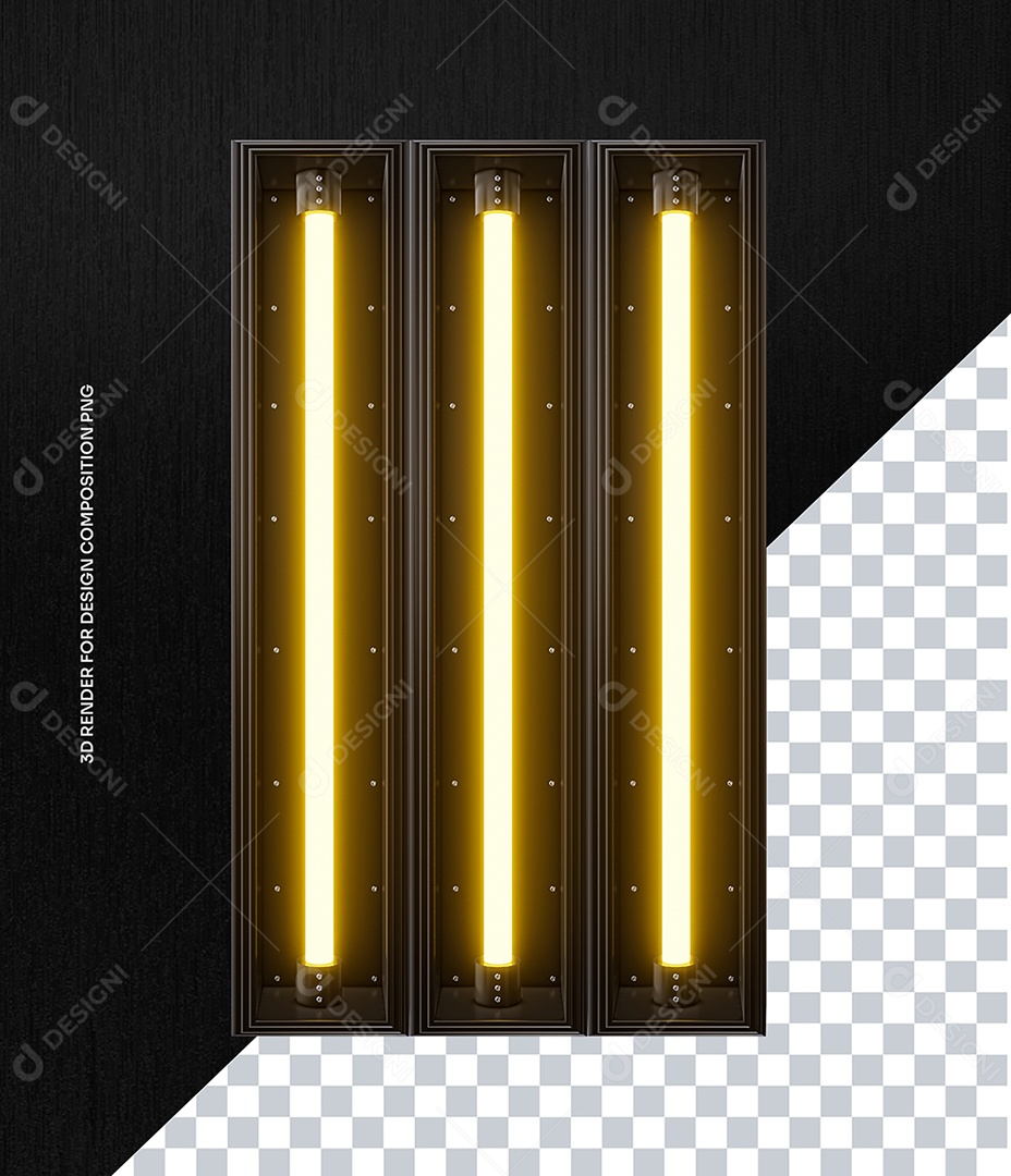 Elemento 3D Estrutura de Metal Para Composição PSD