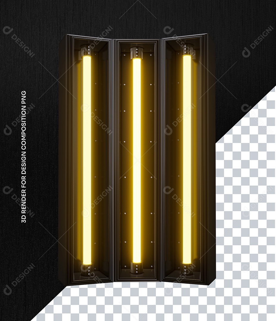 Elemento 3D Estrutura de Metal Para Composição PSD