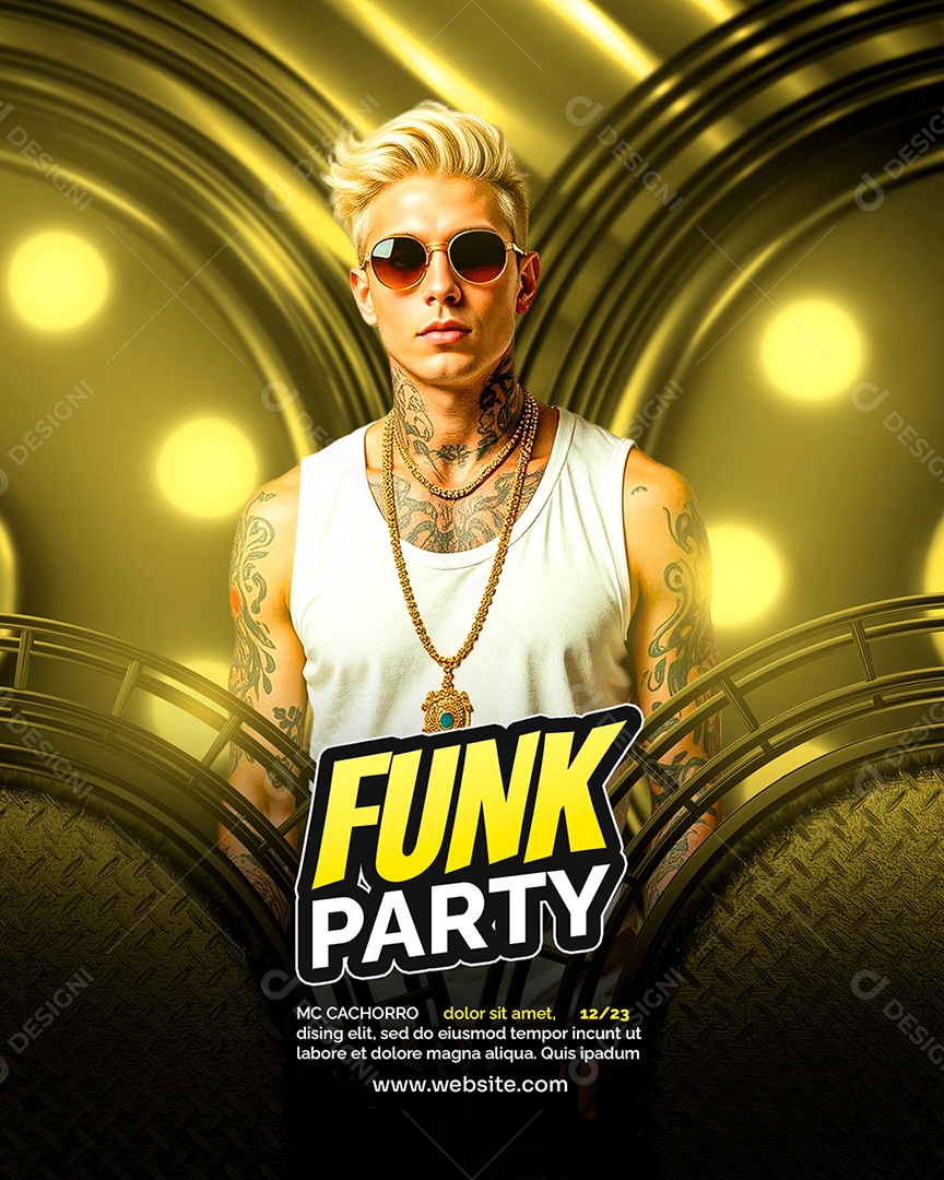 Feed Flyer Funk Party Social Media PSD Editável