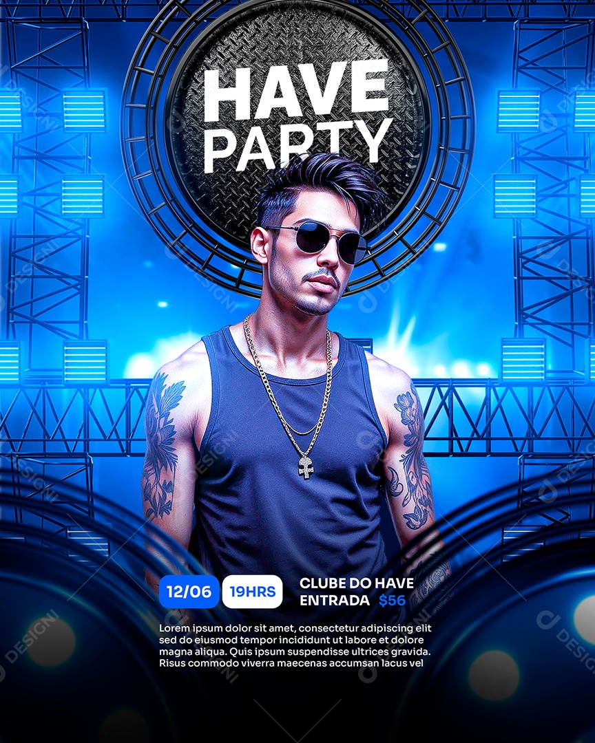 Feed Flyer Have Party Social Media PSD Editável