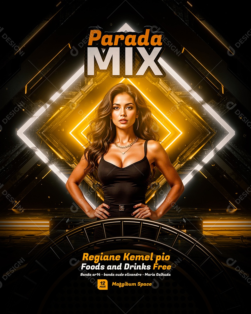 Feed Flyer Parada Mix Social Media PSD Editável