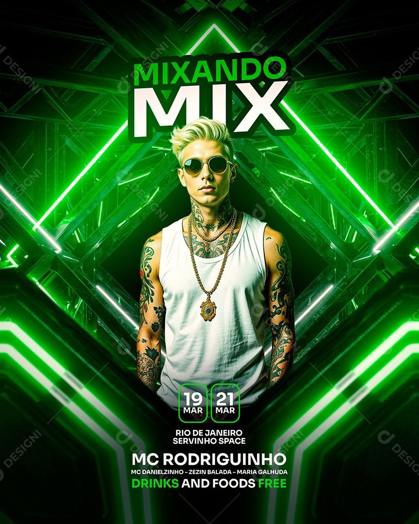 Feed Flyer Mixando Mix Social Media PSD Editável