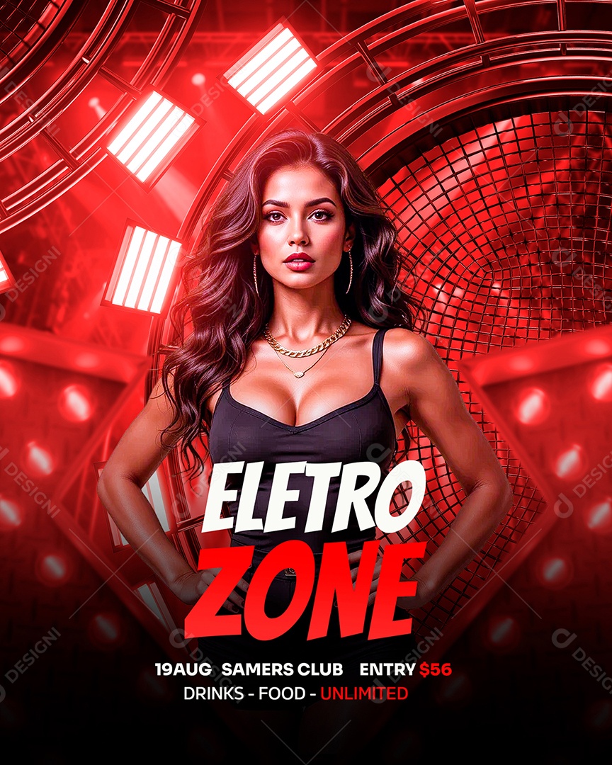 Feed Flyer Eletrozone Social Media PSD Editável