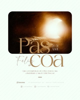 Feliz Páscoa 20 de Abril Social Media PSD Editável