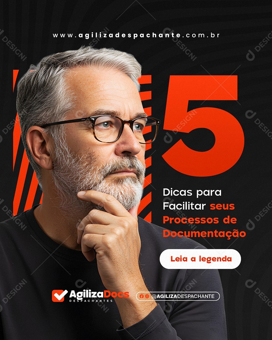 Despachante Cinco Dicas para Facilitar seus Processos Social Media PSD Editável