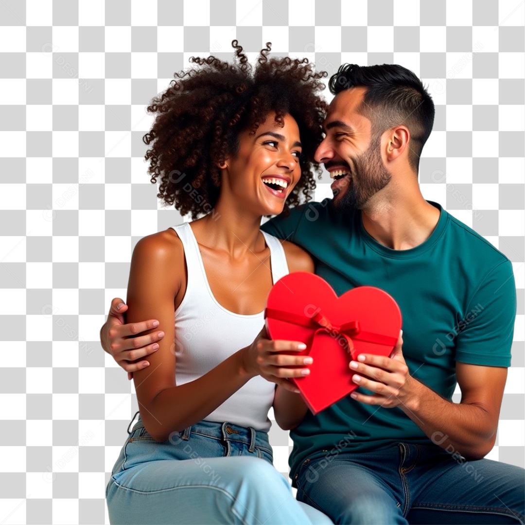 Casal Abraçados PNG Transparente