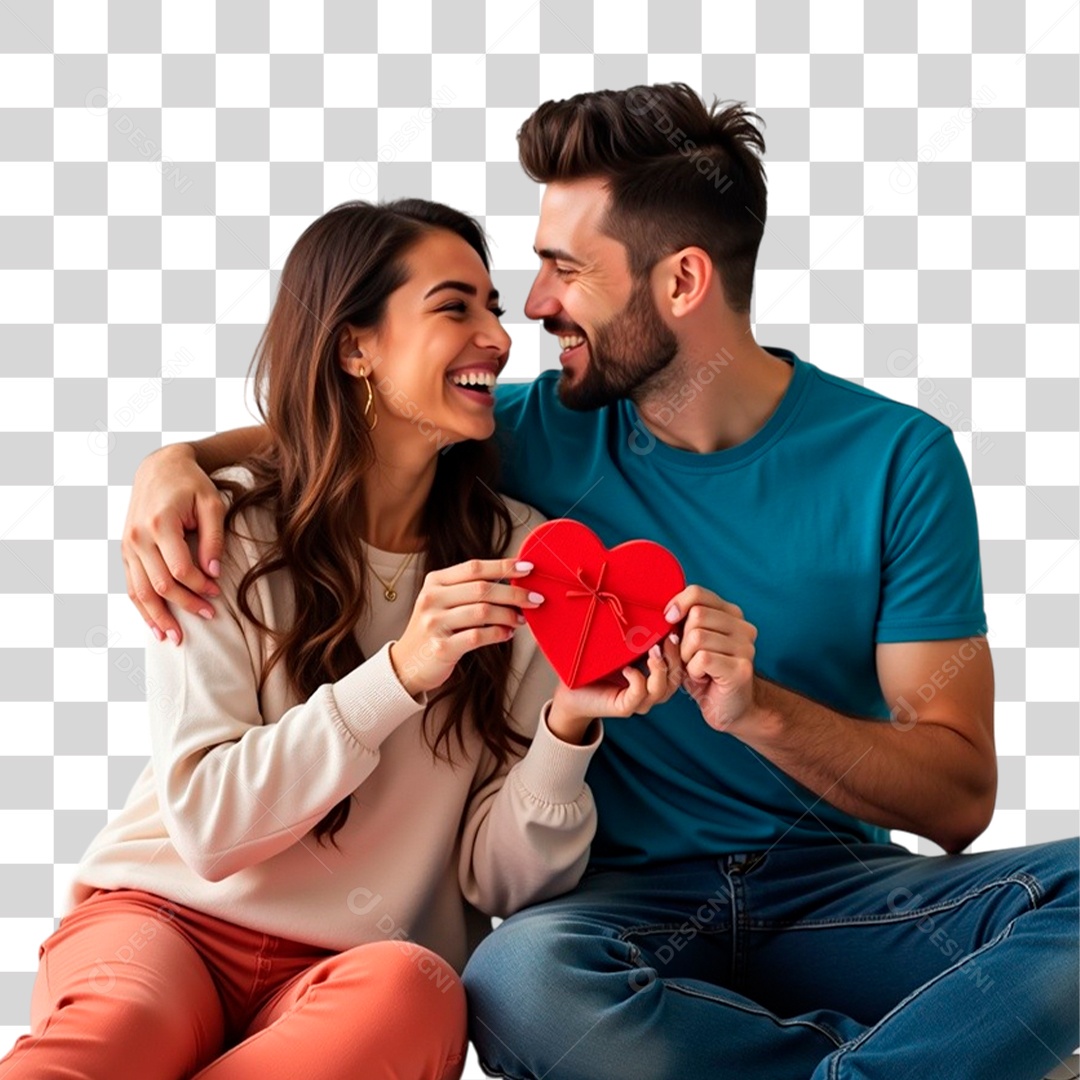 Casal Abraçados PNG Transparente