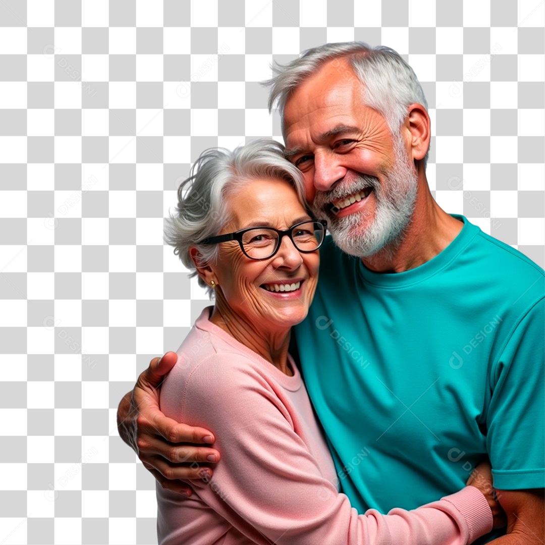 Casal de Idoso PNG Transparente