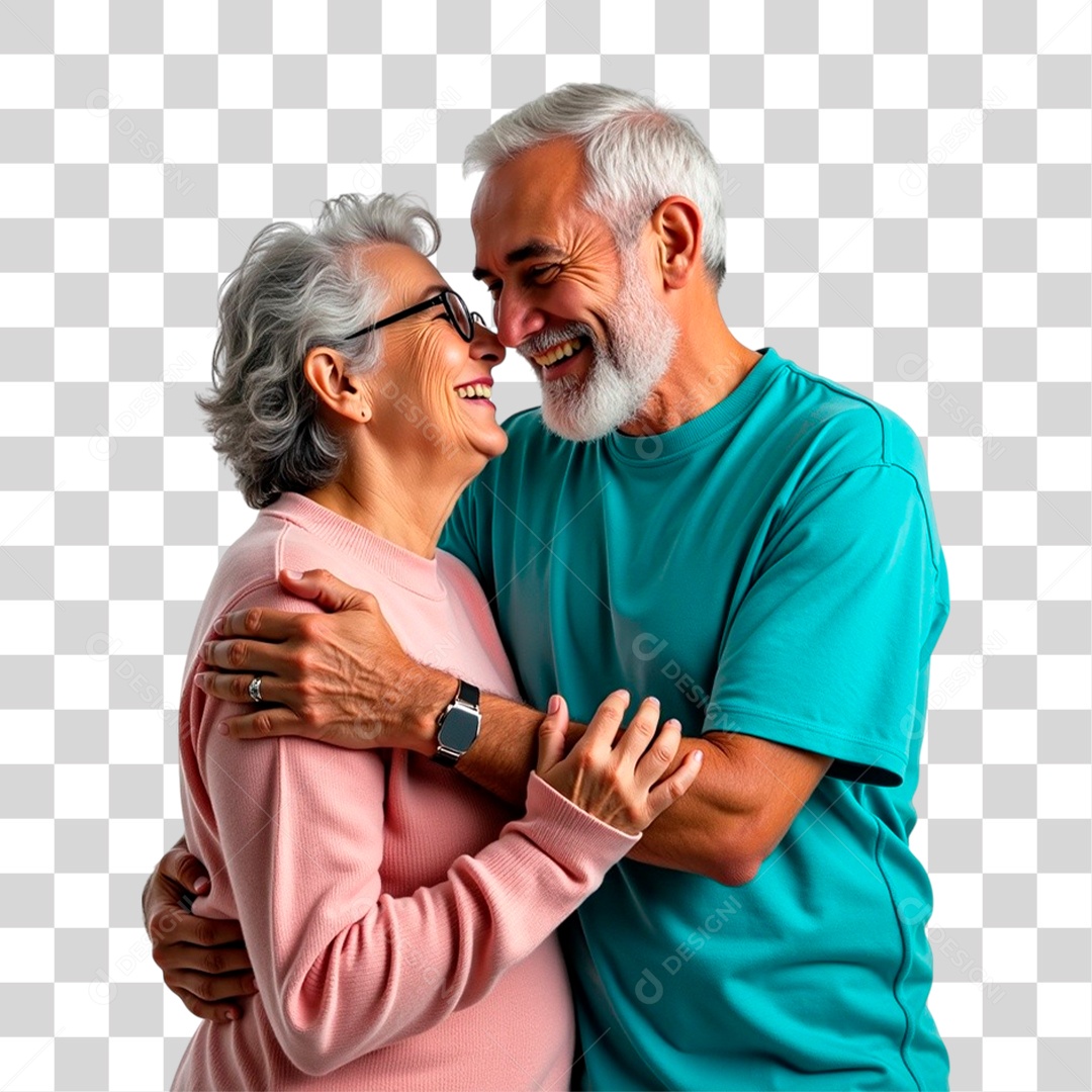 Casal de Idoso PNG Transparente