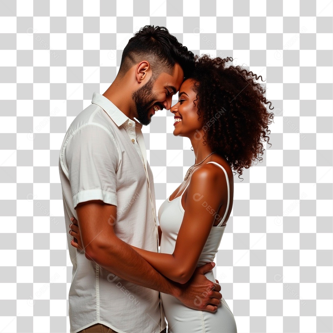 Casal Abraçados PNG Transparente