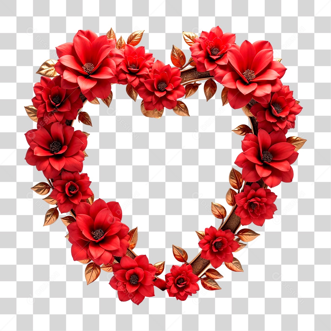 Moldura de Flores PNG Transparente