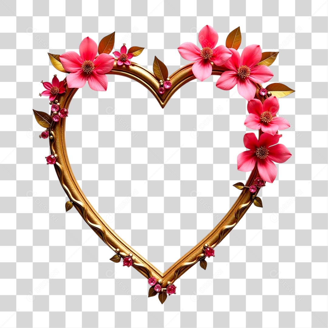 Moldura de Flores PNG Transparente