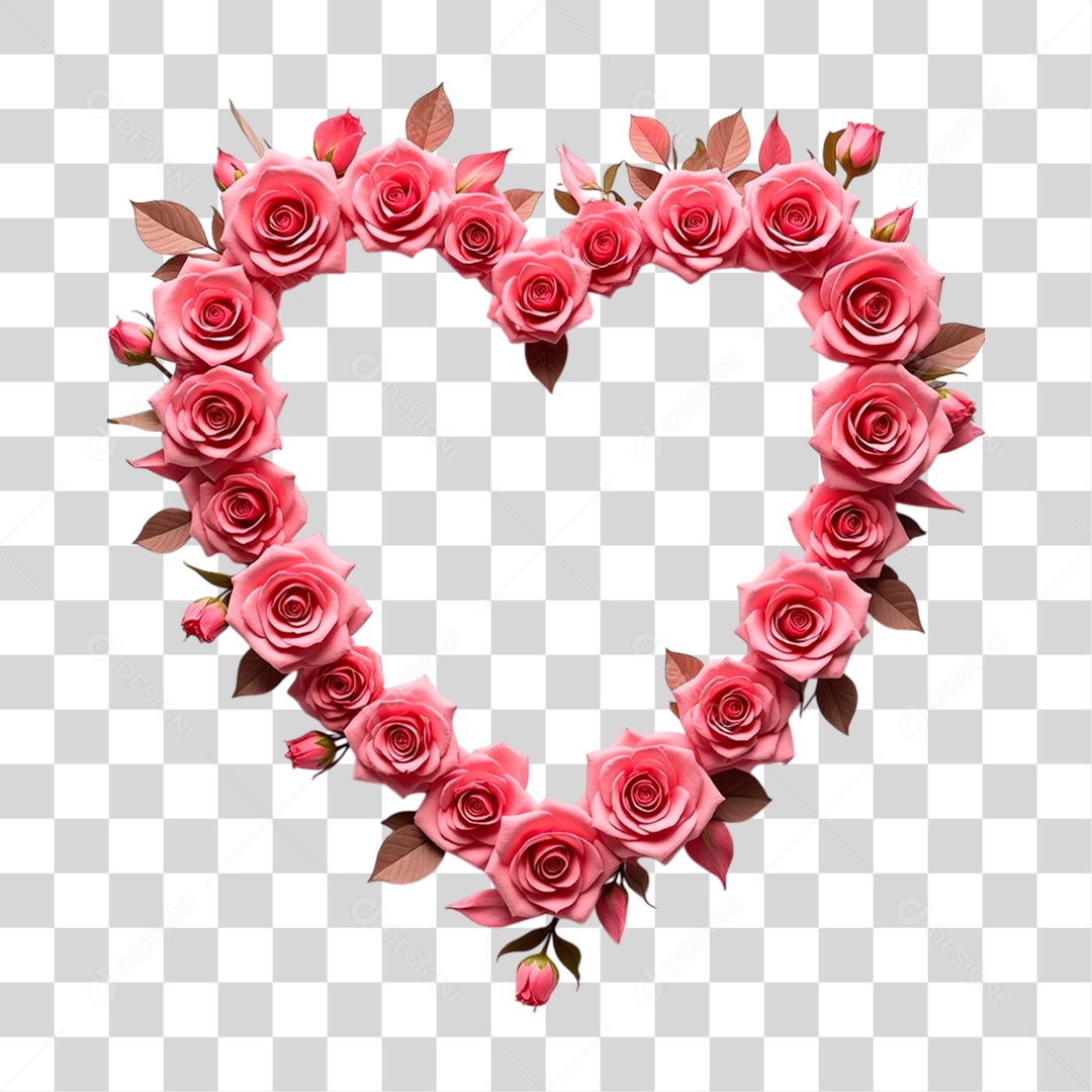 Moldura de Flores PNG Transparente