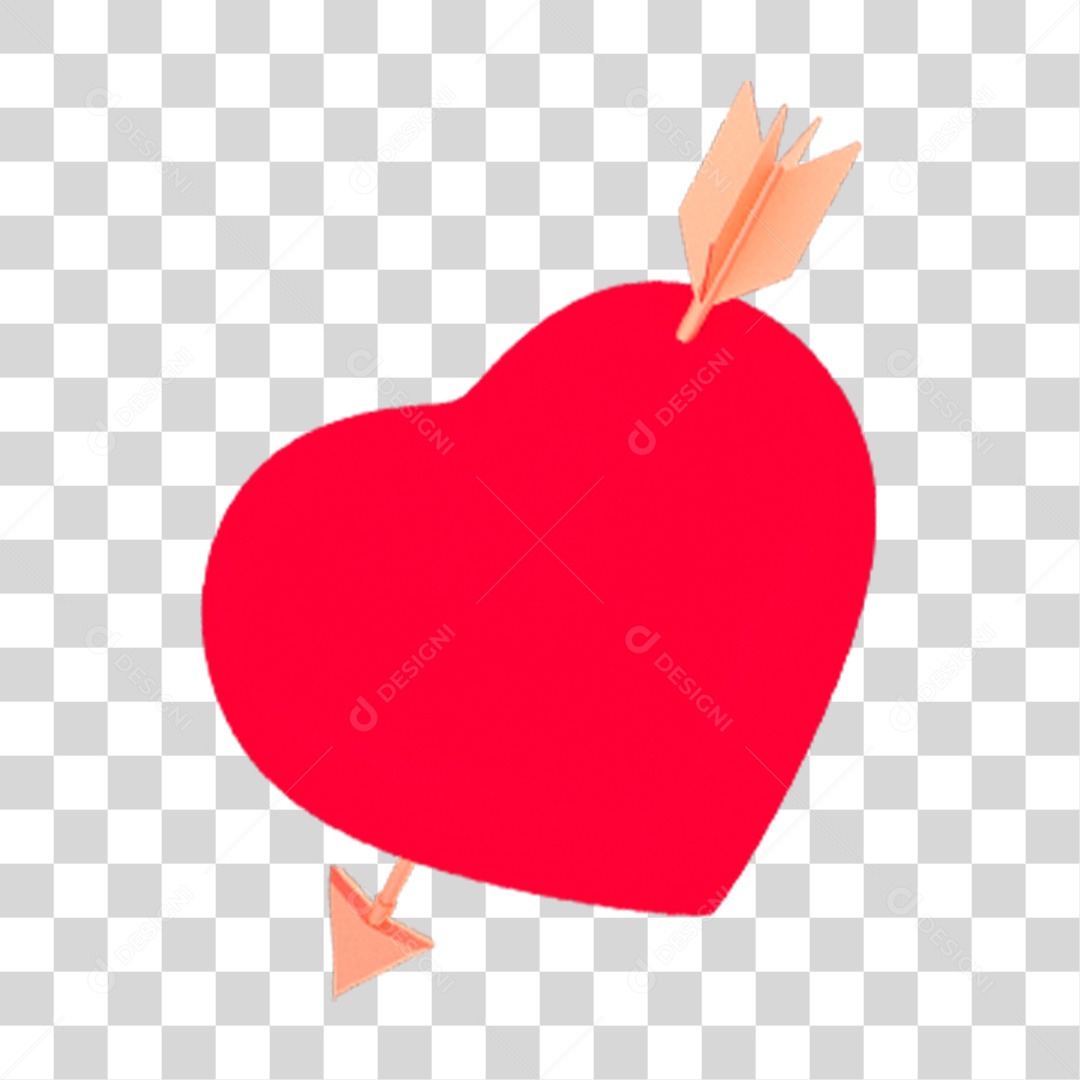 Coração com Flecha PNG Transparente