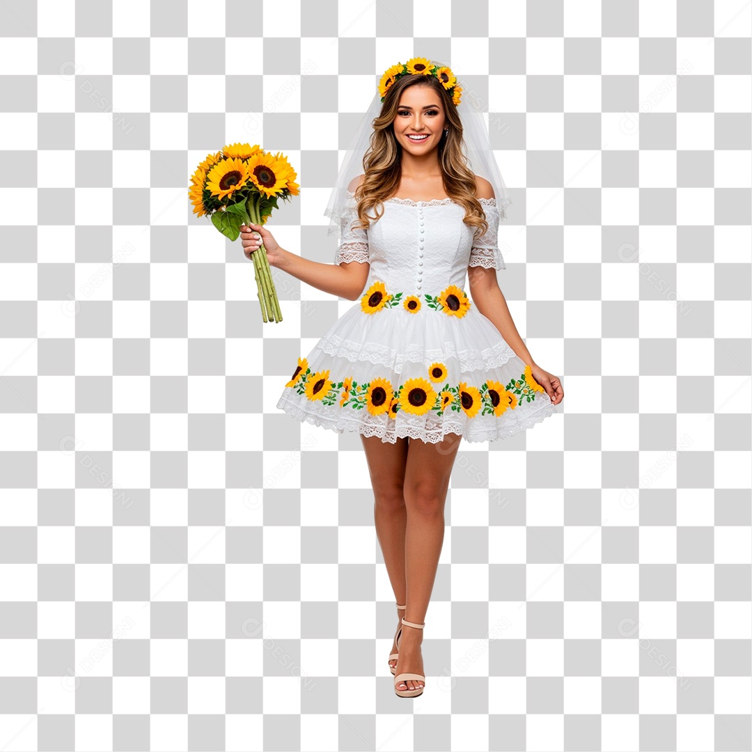 Noiva de Festa Junina PNG Transparente