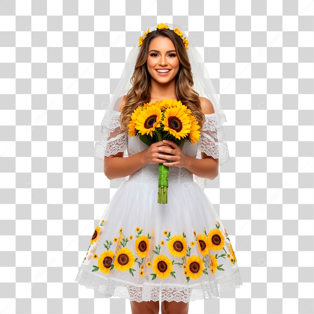 Noiva de Festa Junina PNG Transparente