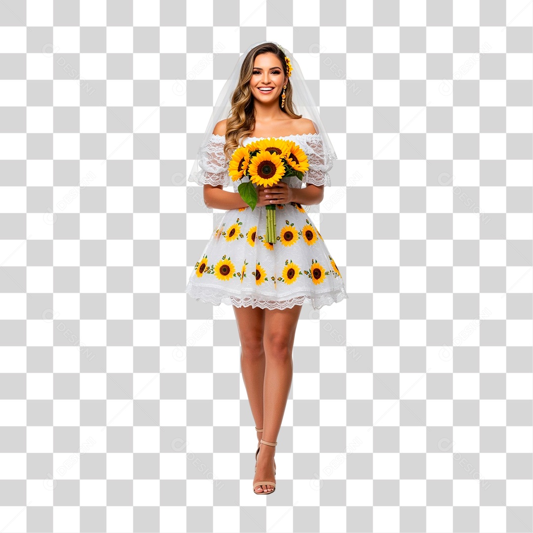 Noiva de Festa Junina PNG Transparente