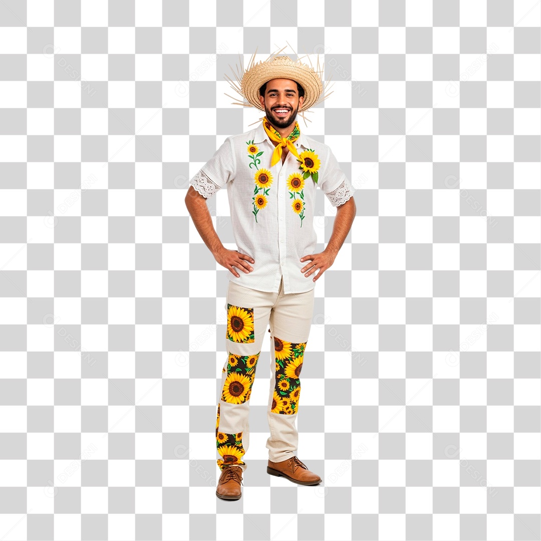 Noivo de Festa Junina PNG Transparente