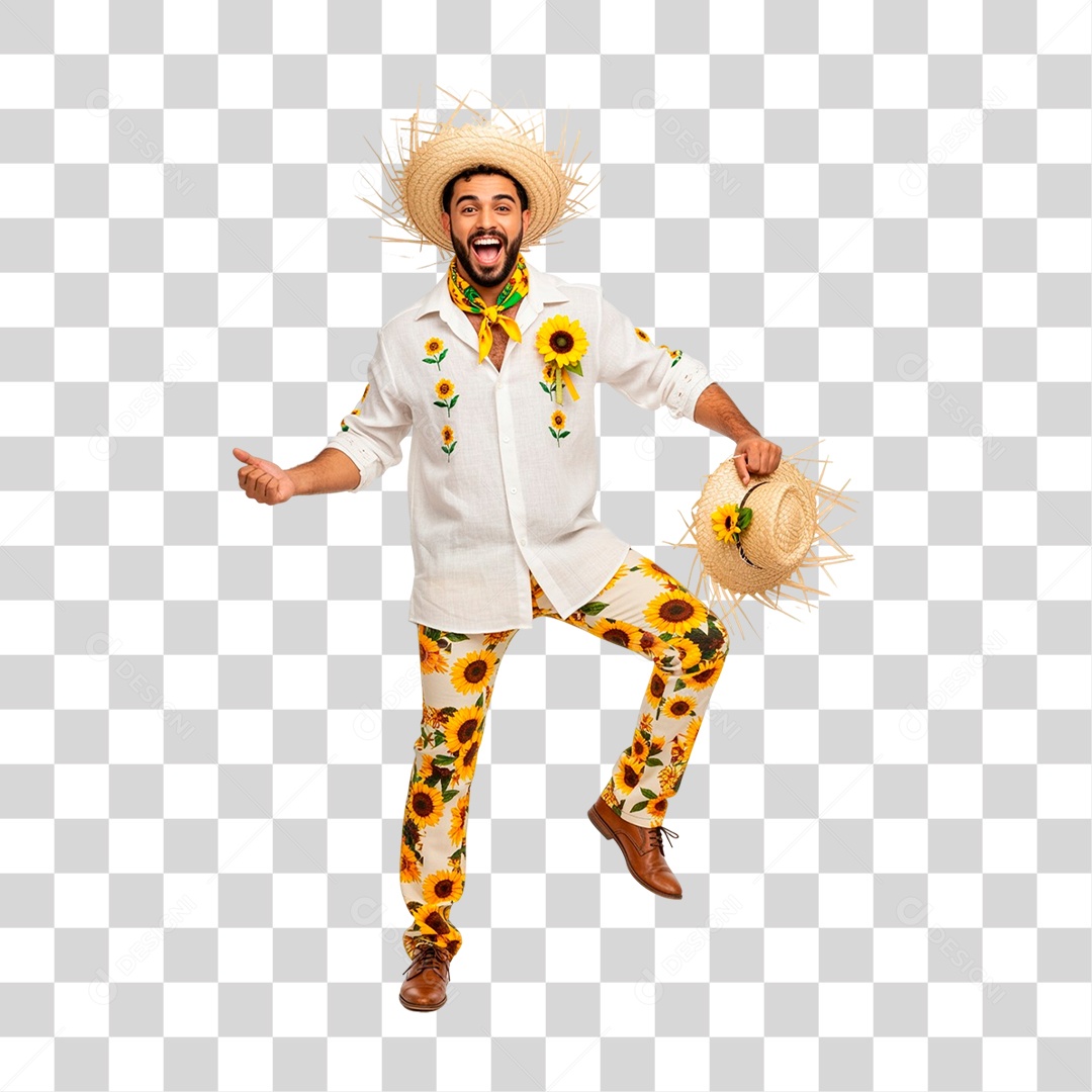 Noivo de Festa Junina PNG Transparente