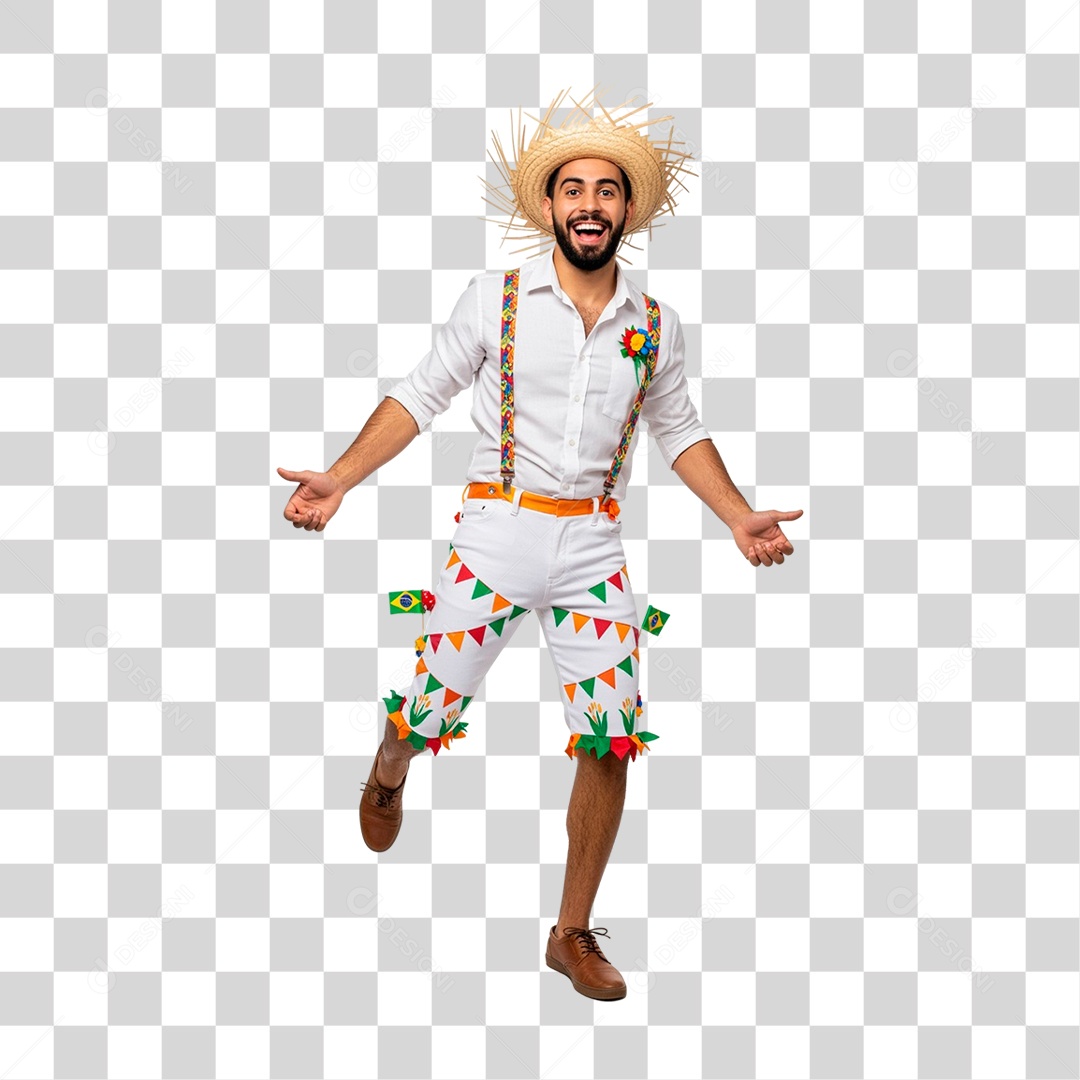 Noivo de Festa Junina PNG Transparente
