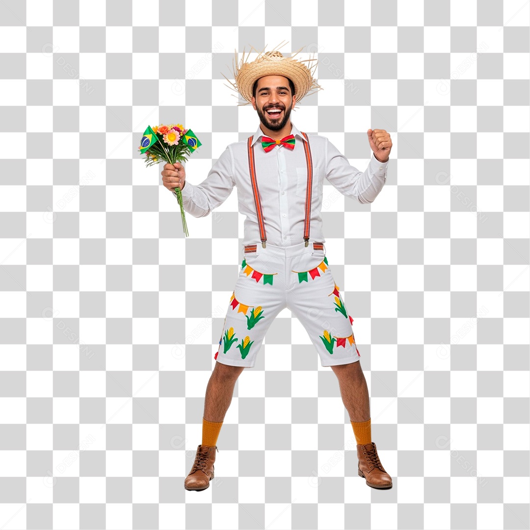 Noivo de Festa Junina PNG Transparente