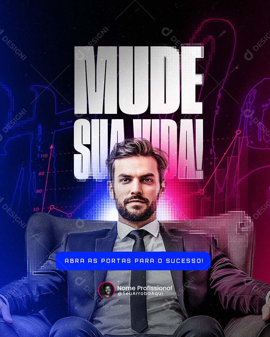 Infoproduto Mude Sua Vida Social Media PSD Editável