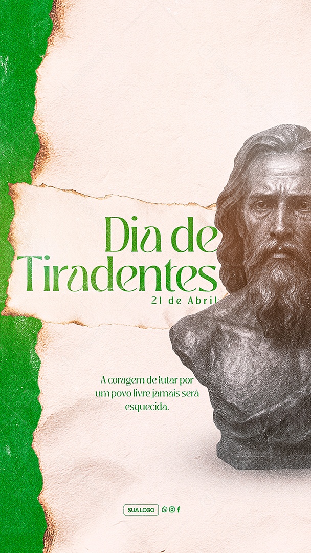 Story Dia de Tiradentes 21 de Abril Social Media PSD Editável