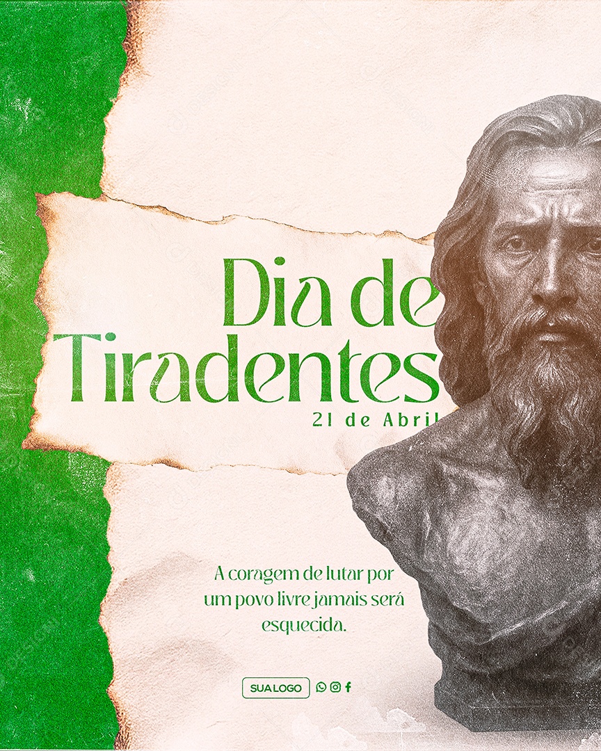 Dia de Tiradentes 21 de Abril Social Media PSD Editável