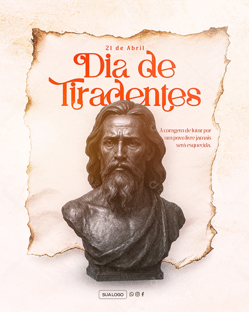 Dia de Tiradentes 21 de Abril Social Media PSD Editável