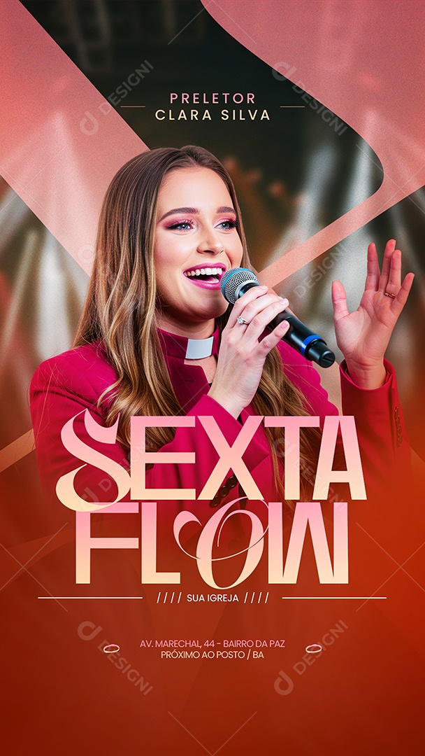 Story Gospel Sexta Flow Social Media PSD Editável
