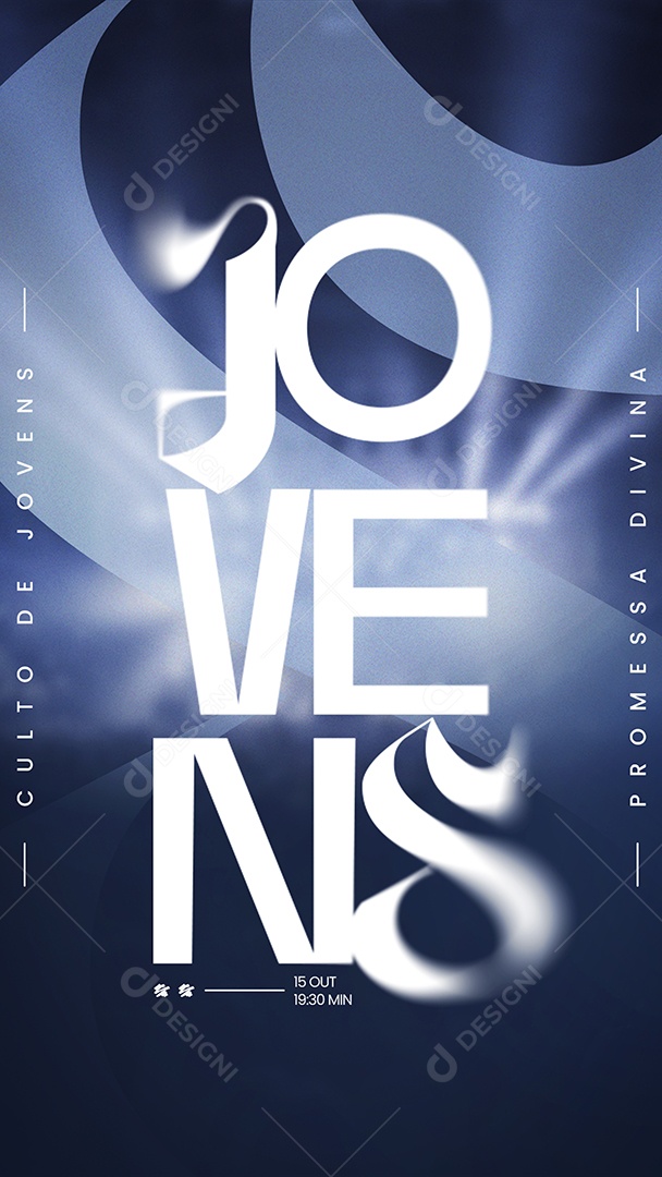 Story Gospel Culto de Jovens Social Media PSD Editável