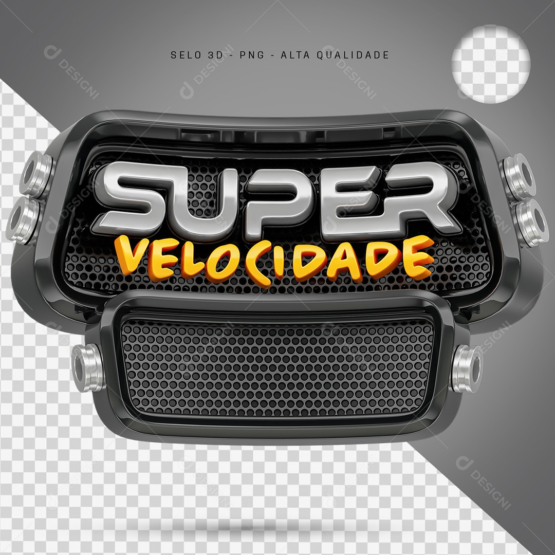 Super Velocidade Selo 3D para Composição PSD