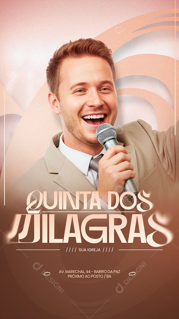 Story Gospel Quinta dos Milagres Social Media PSD Editável