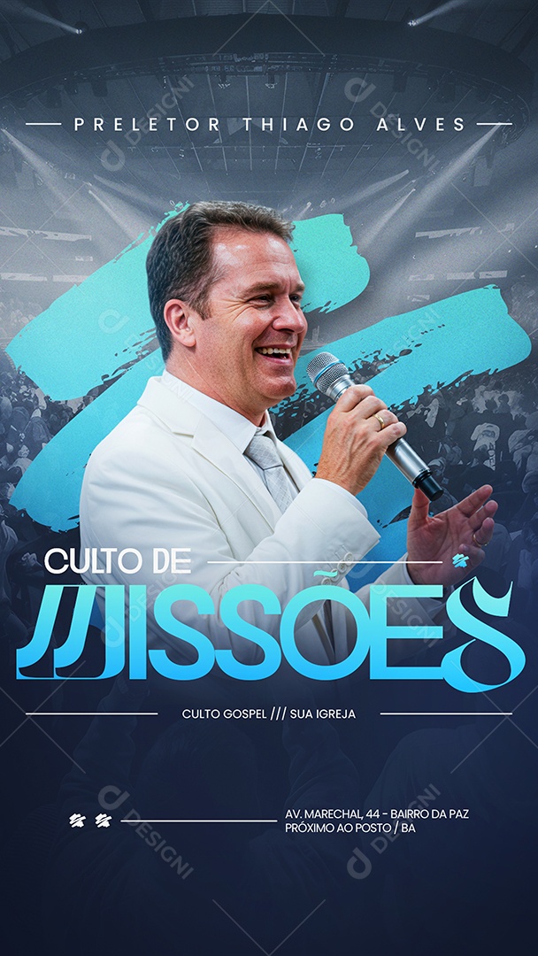 Story Gospel Culto De Missões Social Media PSD Editável