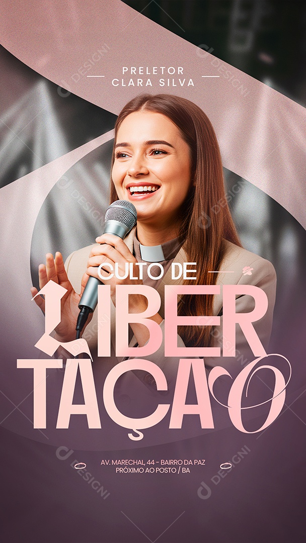 Story Gospel Culto De Libertação Social Media PSD Editável