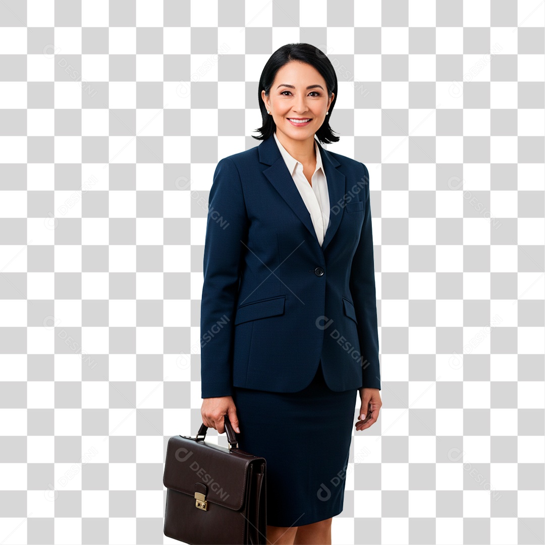 Mulher de Terno PNG Transparente