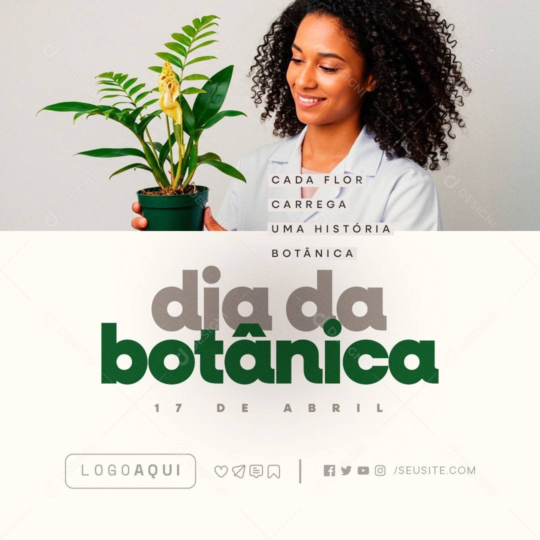 Dia da Botânica 17 de Abril Social Media PSD Editável
