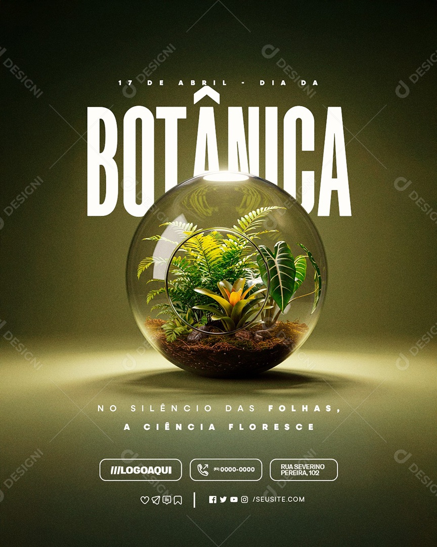 Dia da Botânica 17 de Abril Social Media PSD Editável