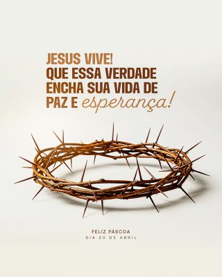 Feliz Páscoa 20 de Abril Social Media PSD Editável