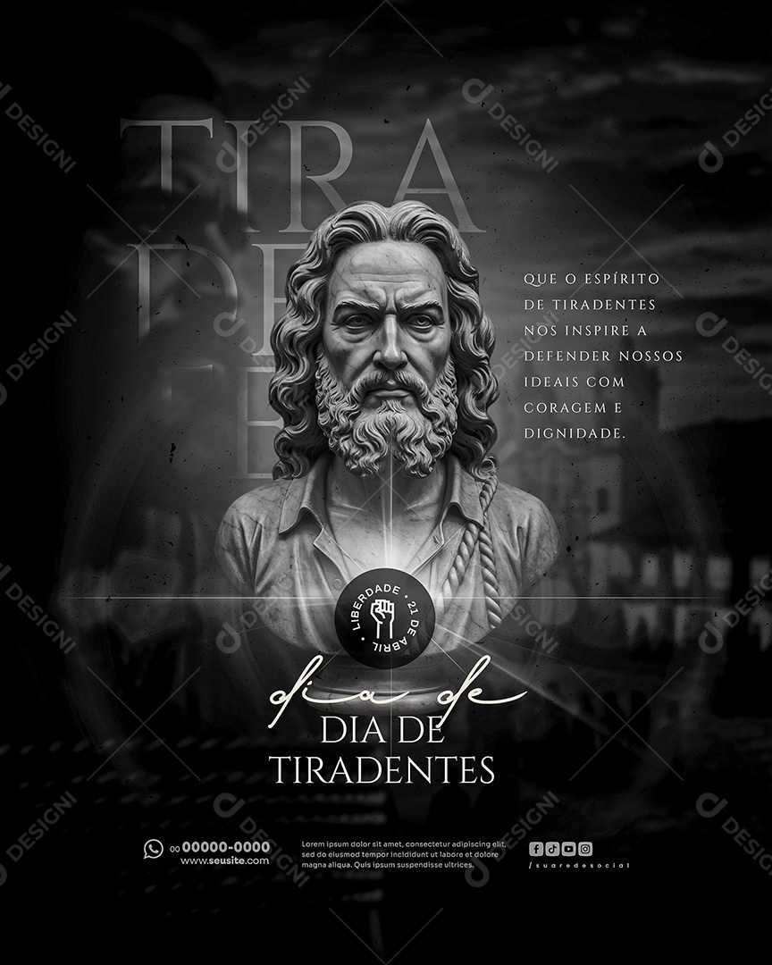 Dia de Tiradentes 21 de Abril Social Media PSD Editável