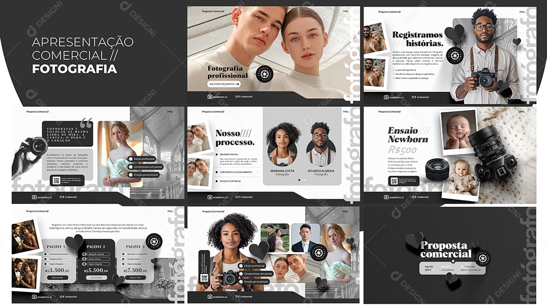 Apresentação Comercial Fotografia PSD Editável