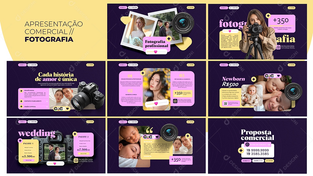 Apresentação Comercial Fotografia PSD Editável