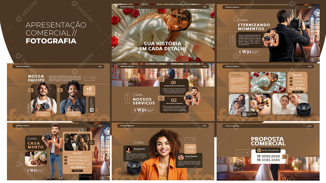 Apresentação Comercial Fotografia PSD Editável