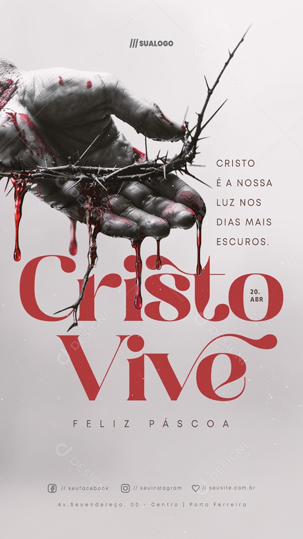 Story Feliz Páscoa 20 de Abril Social Media PSD Editável