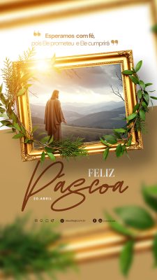 Story Feliz Páscoa 20 de Abril Social Media PSD Editável