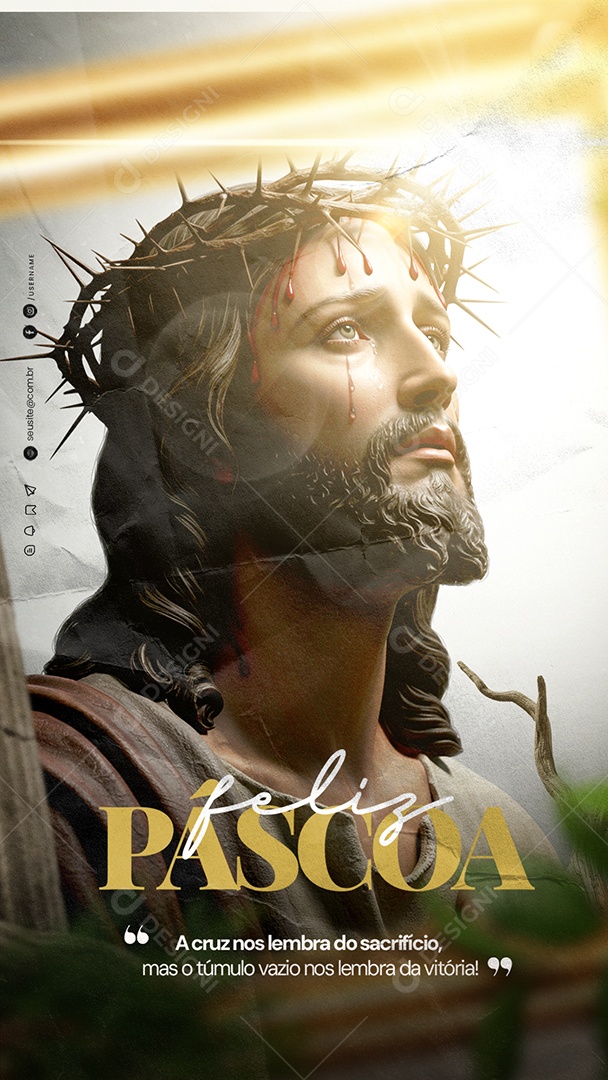 Story Feliz Páscoa 20 de Abril Social Media PSD Editável