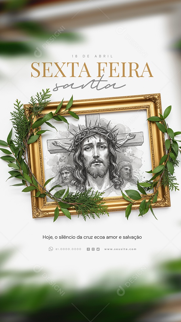 Story Sexta Feira Santa 18 de Abril Social Media PSD Editável