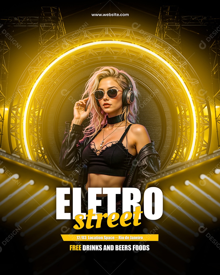 Feed Flyer Eletro Street Social Media PSD Editável